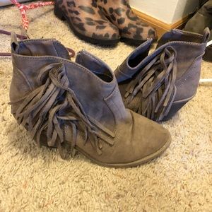 Fringe booties